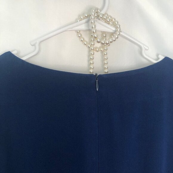 Hugo Buscati Collection Royal Blue Silk Dress Size 8 - Picture 6 of 12